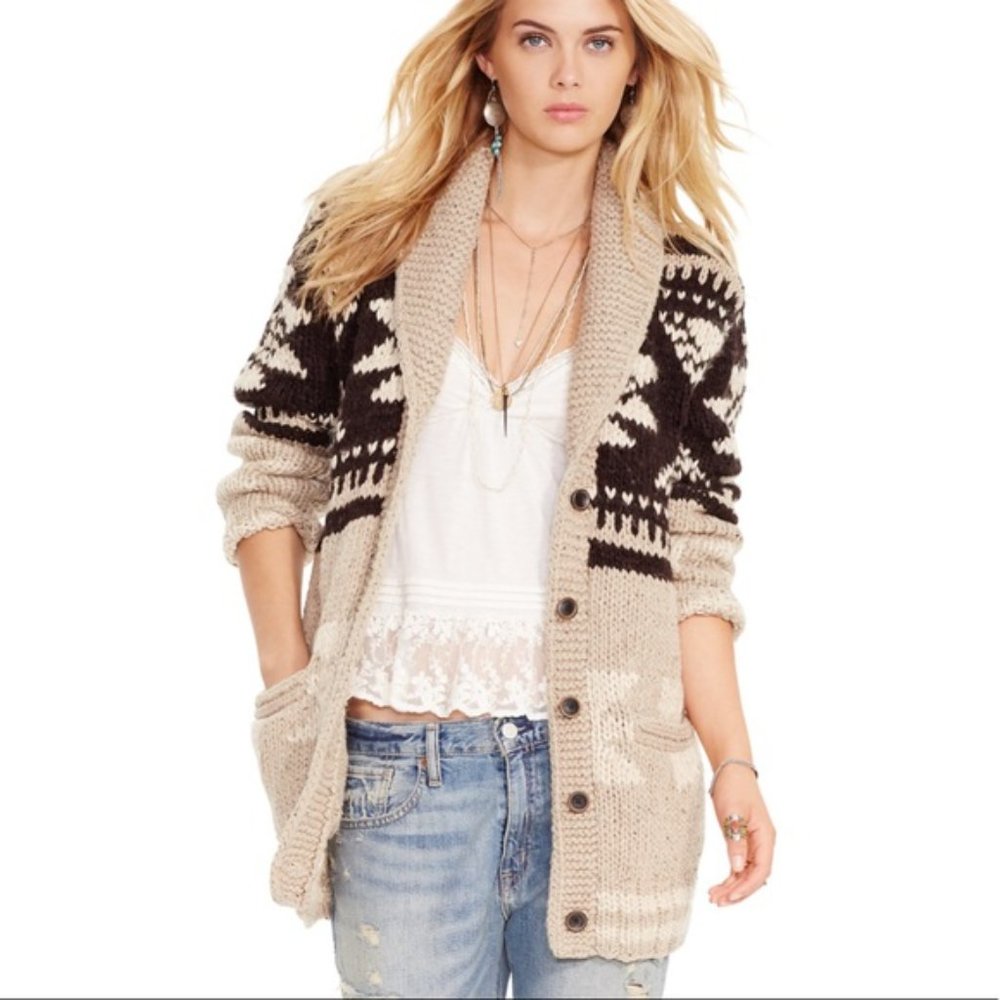 Vintage Ralph Lauren Yellowstone Hand Knit Cardigan